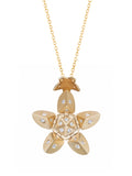 Yellow Gold Petal with Diamonds