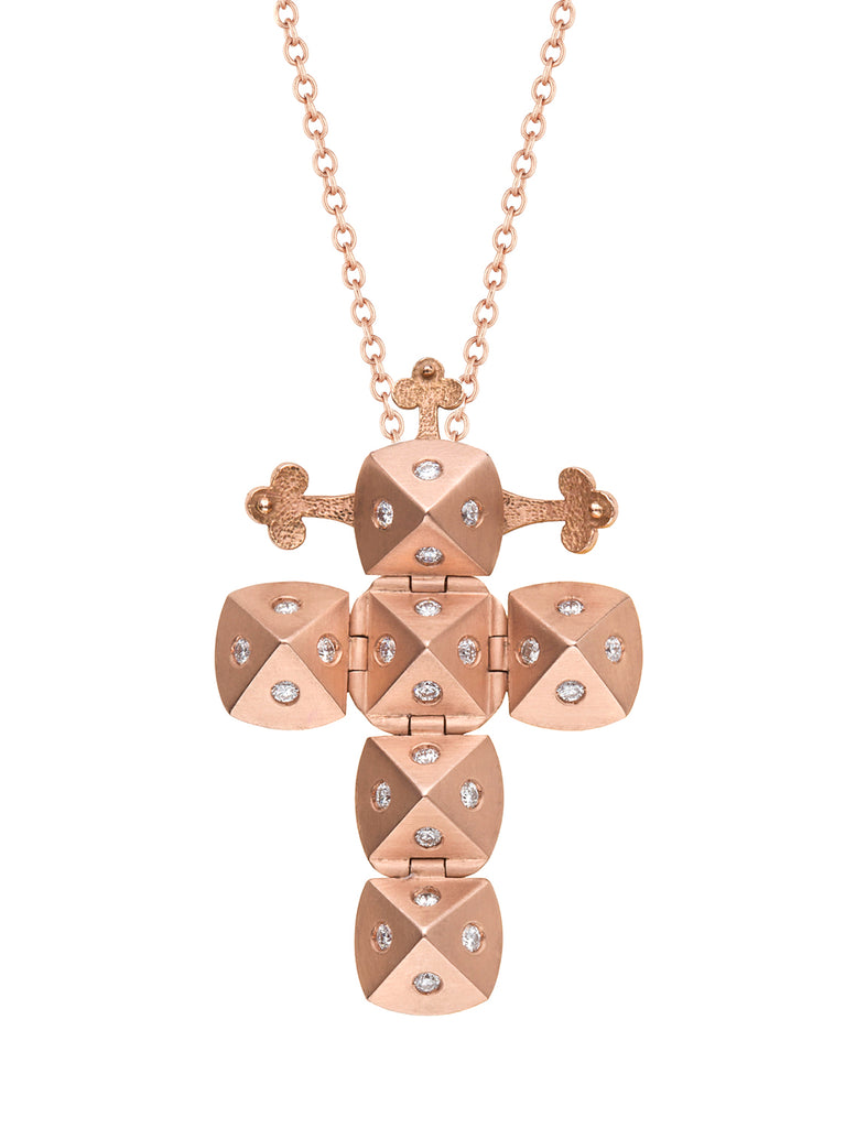 Rose Gold Cross with Diamonds