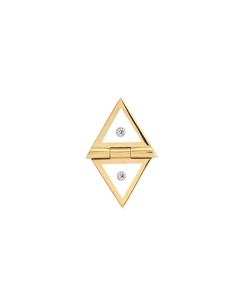 White Triangle Studs