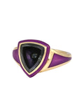 Purple with Blue Tourmaline Shield Ring