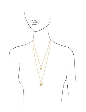 Yellow Gold Star of Creation with White Ceramic and Blue Sapphires